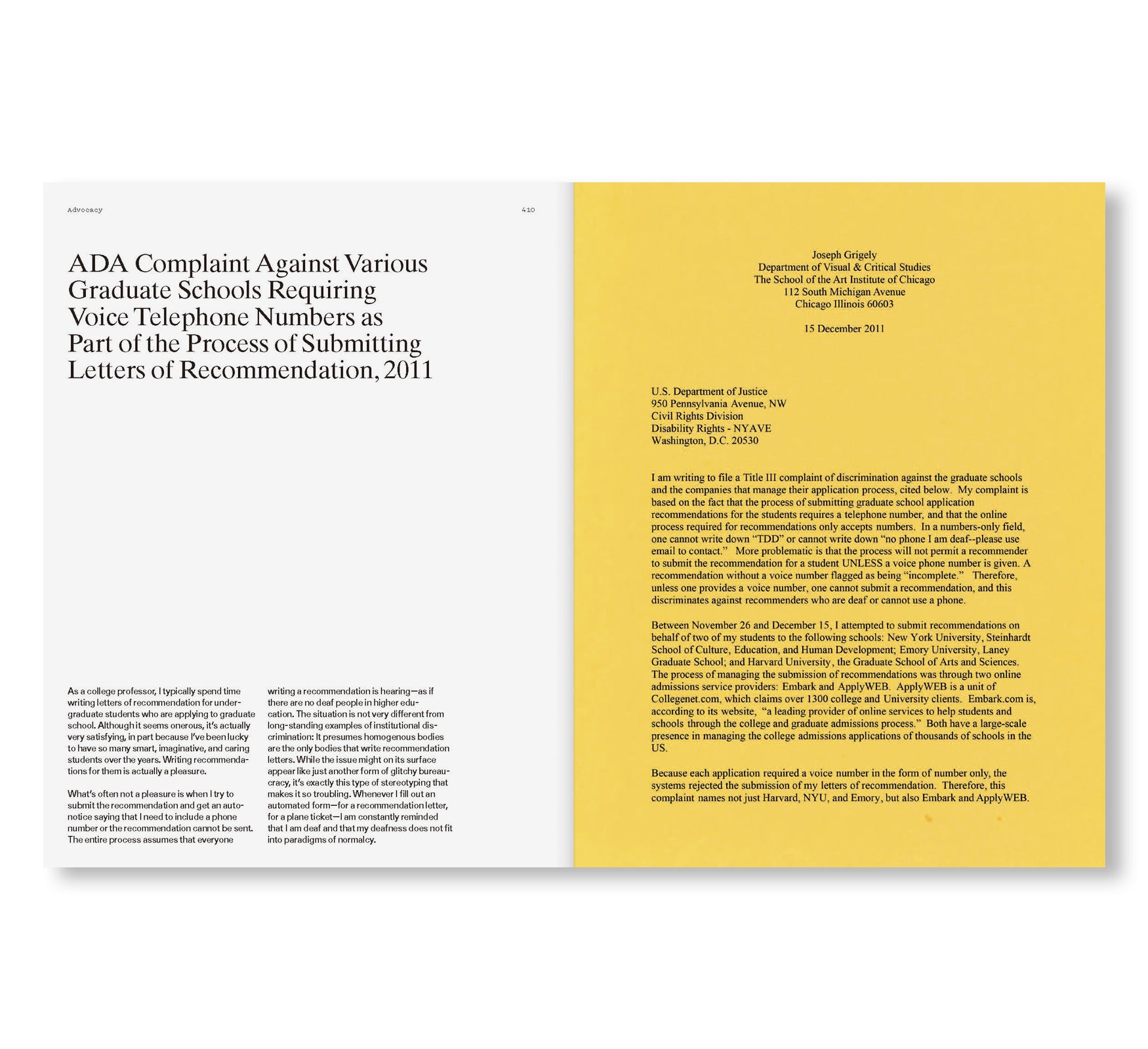 OTHERHOW: ESSAYS AND DOCUMENTS ON ART AND DISABILITY 1985-2024 by Joseph Grigely