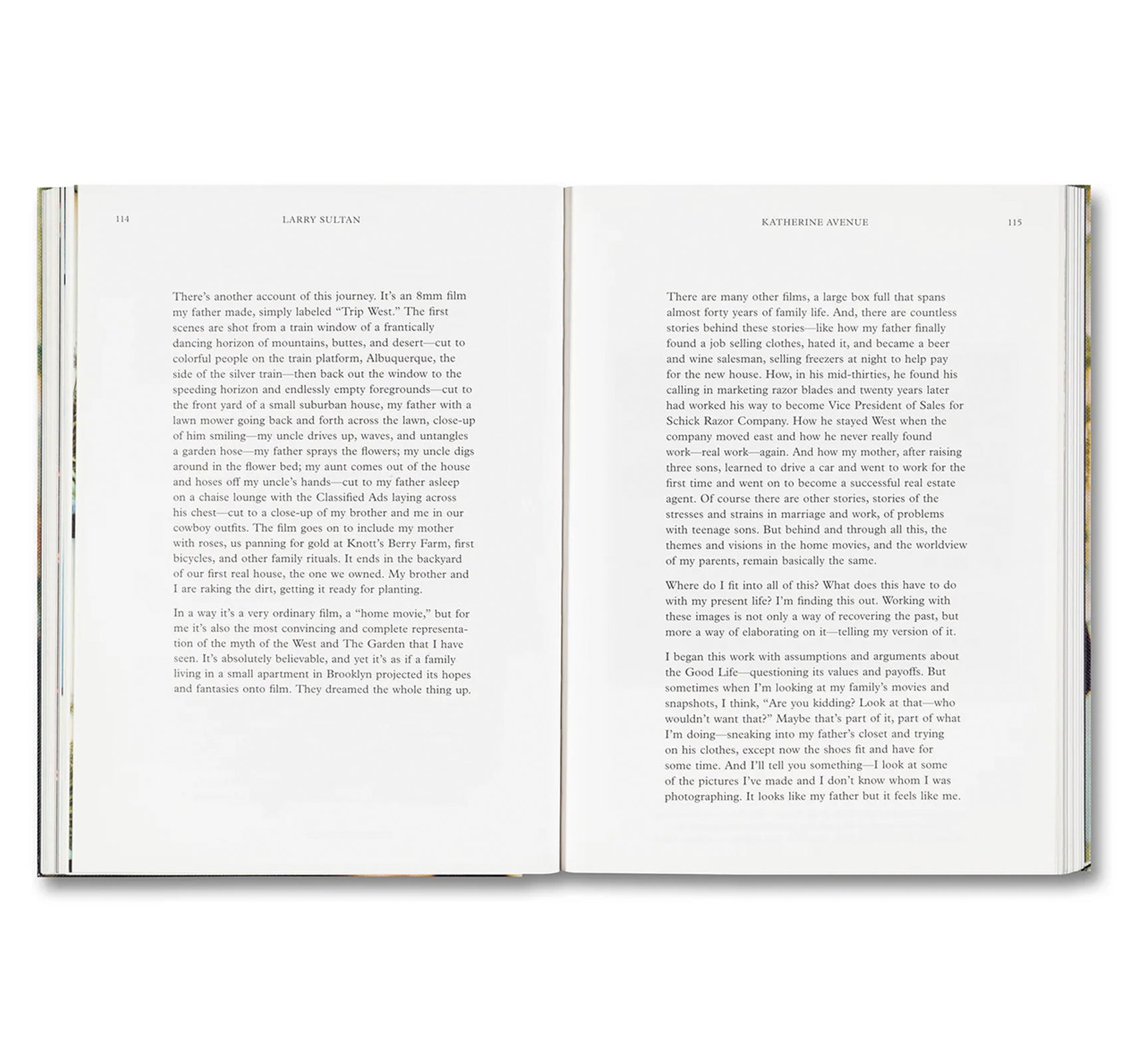 WATER OVER THUNDER: SELECTED WRITINGS by Larry Sultan