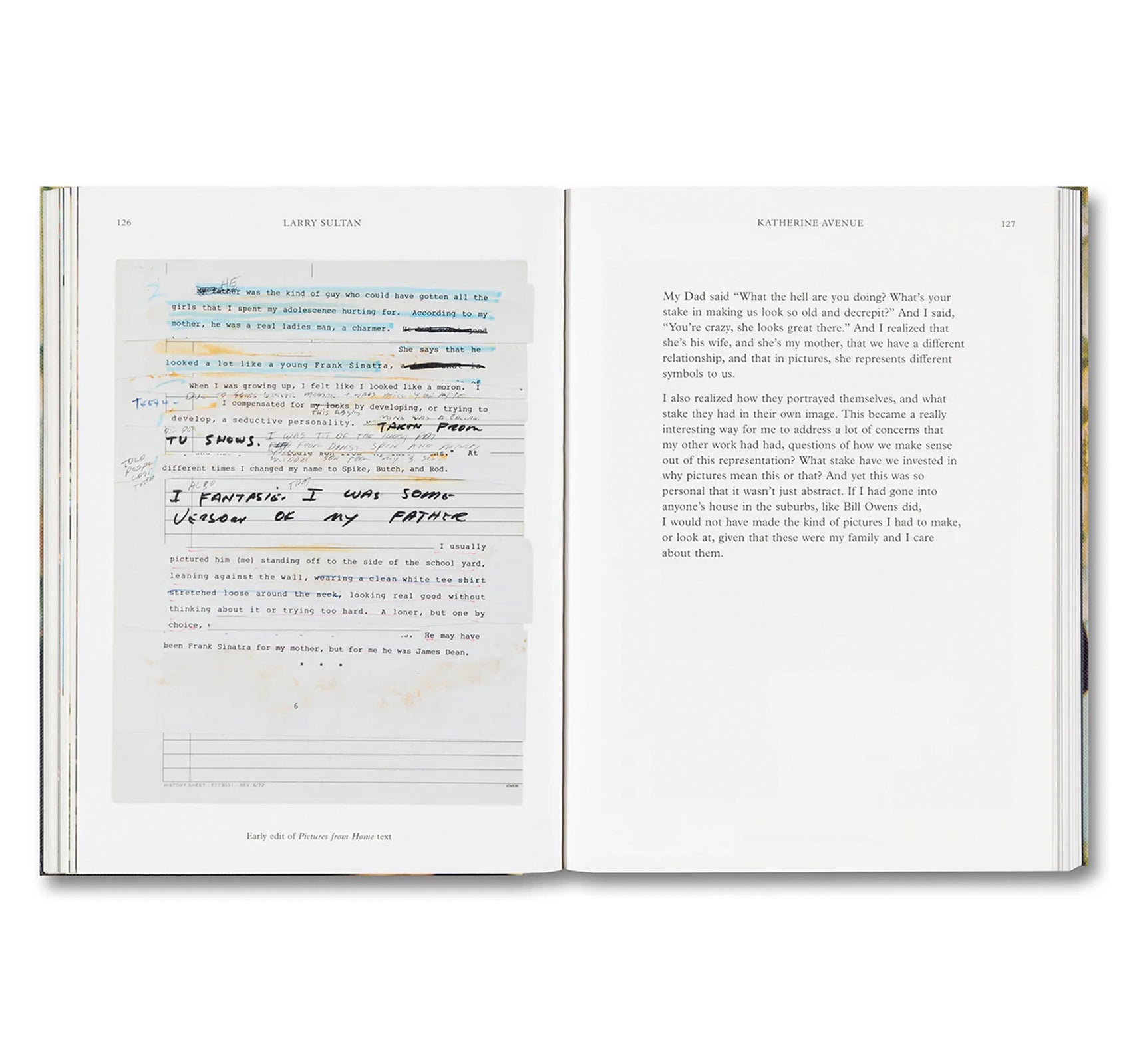 WATER OVER THUNDER: SELECTED WRITINGS by Larry Sultan