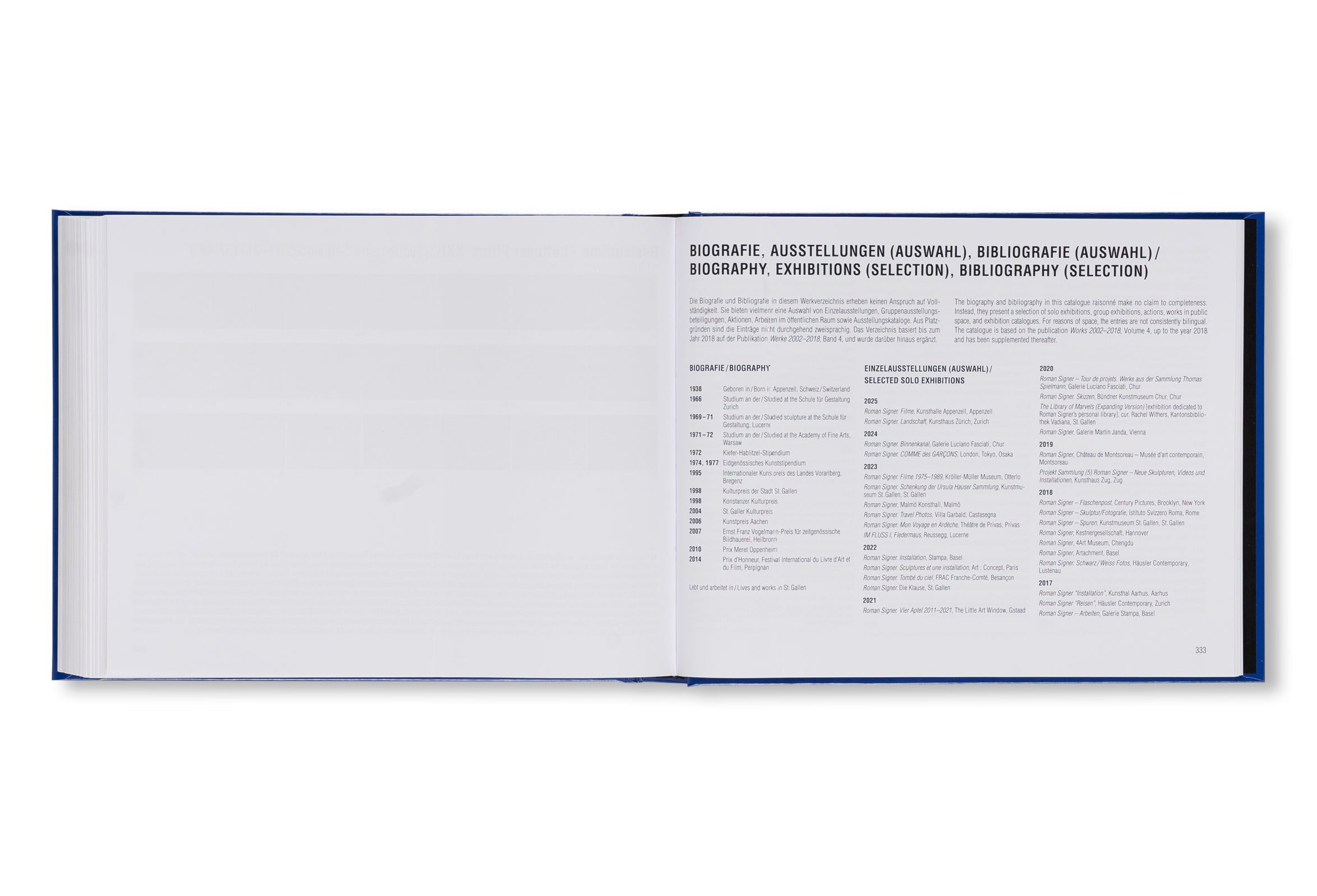 SUPER-8 FILME 1975-2001. KOMMENTIERTES WERKVERZEICHNIS / ANNOTATED CATALOGUE RAISONNÉ by Roman Signer