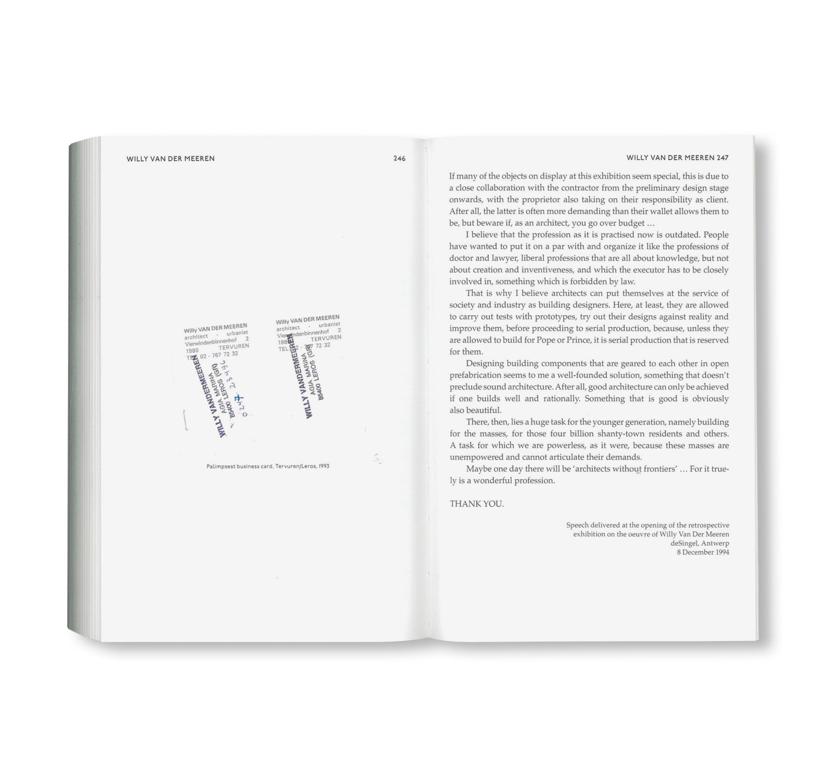 WILLY VAN DER MEEREN: MASS by Peter Swinnen, Anne Judong