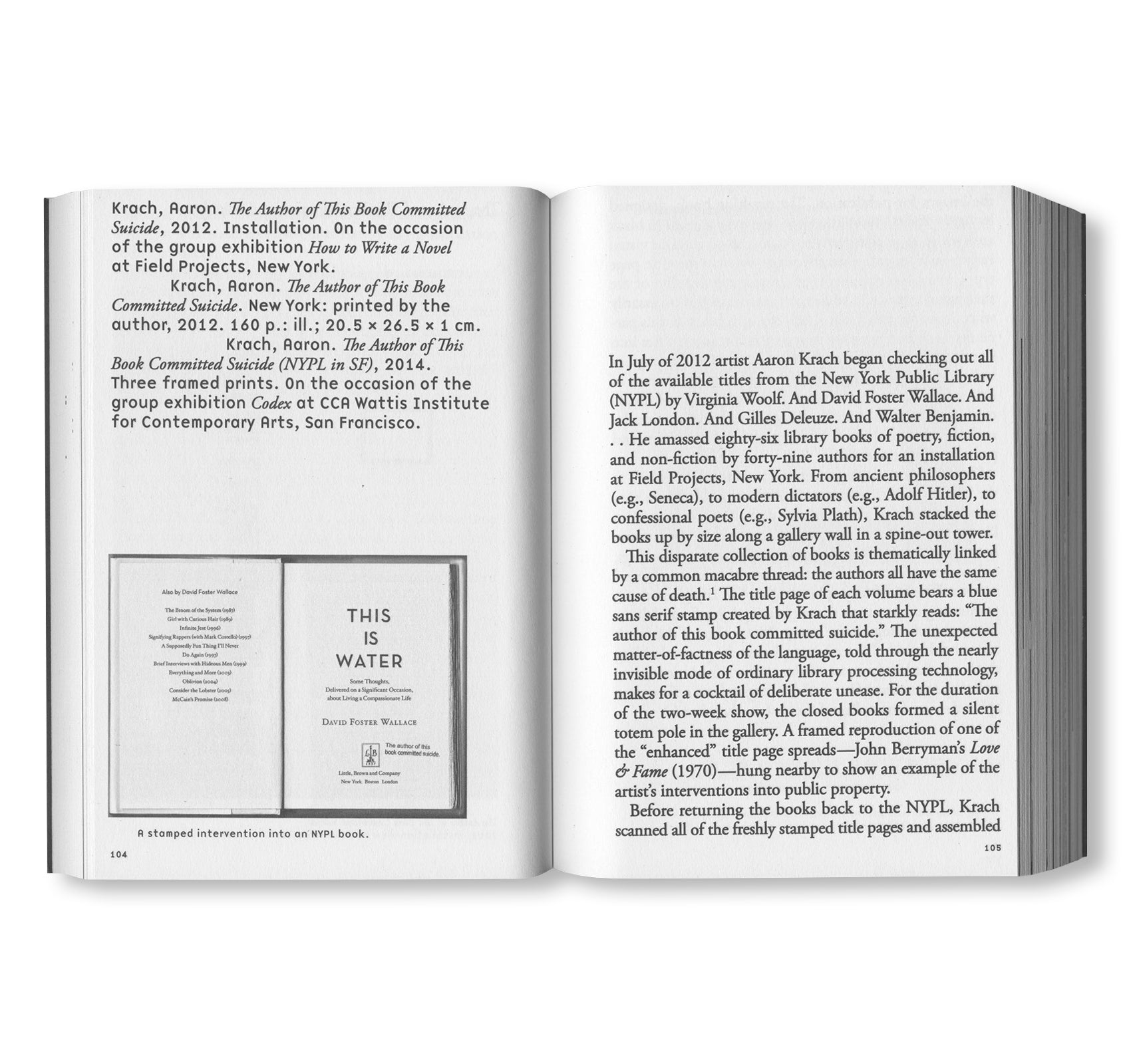 BIBLIOGRAPHIC PERFORMANCES & SURROGATE READINGS by Janelle Rebel
