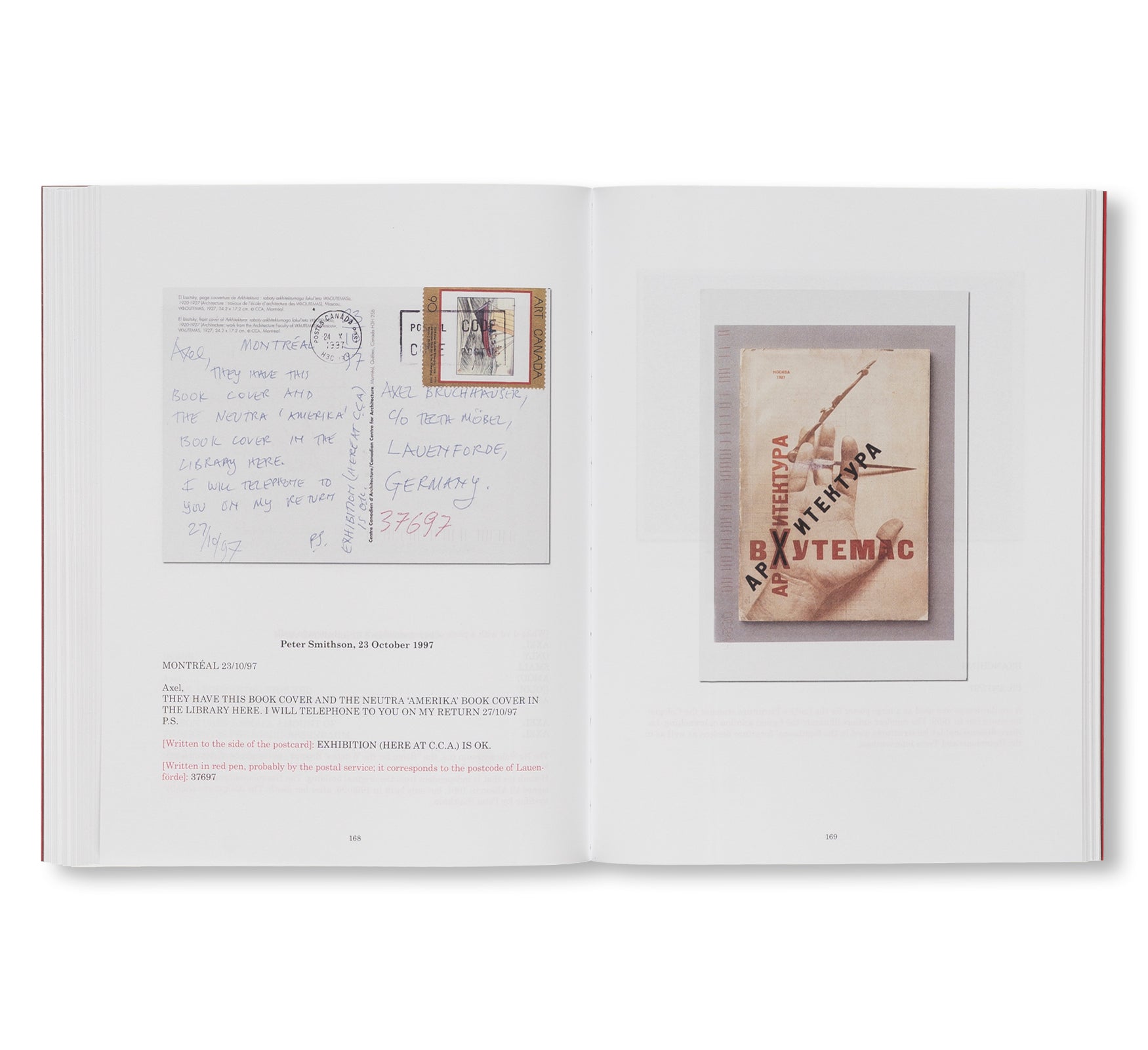DEAR AXEL…99 POSTCARDS FROM ALISON AND PETER SMITHSON by Alison & Peter Smithson