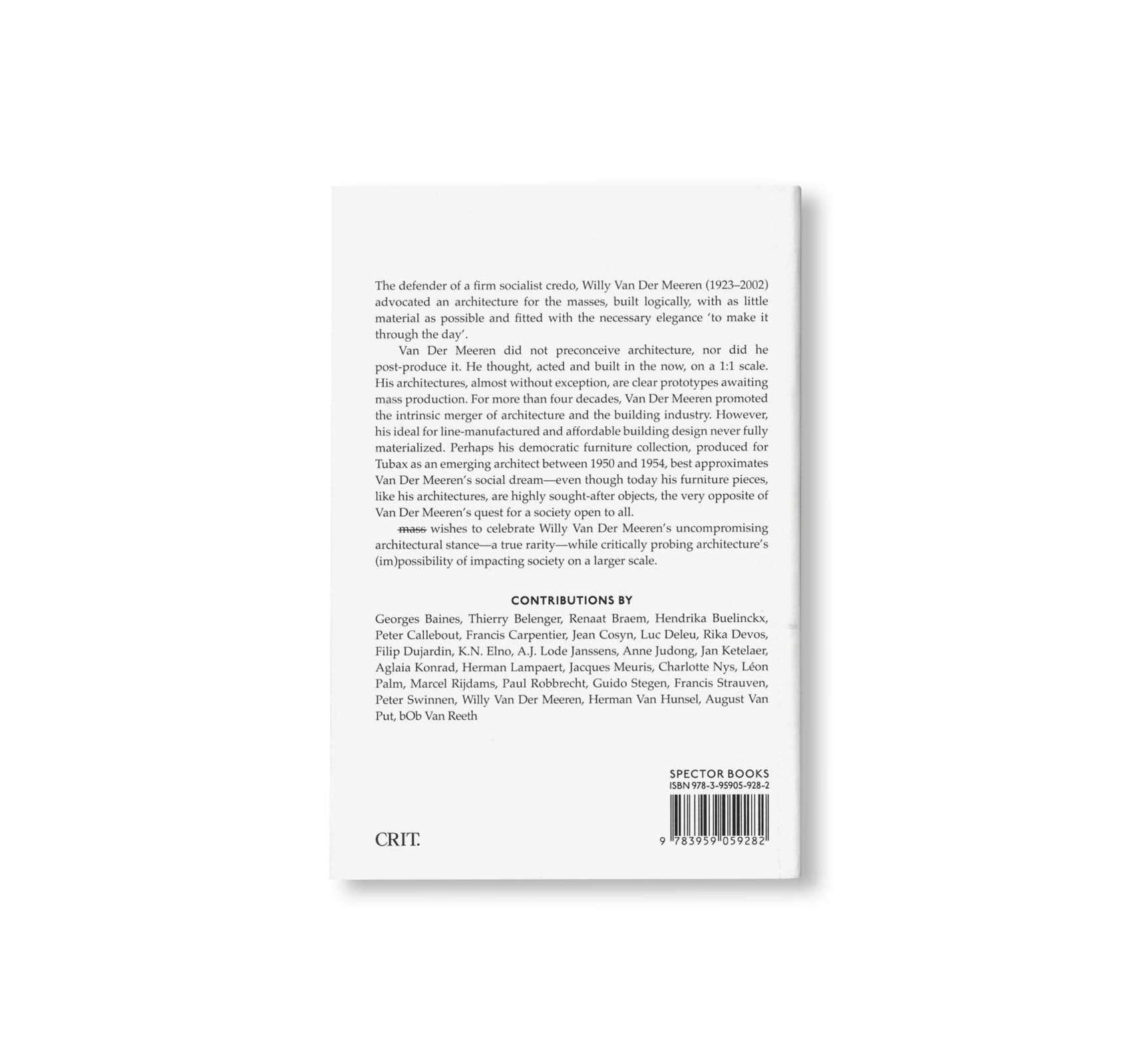 WILLY VAN DER MEEREN: MASS by Peter Swinnen, Anne Judong