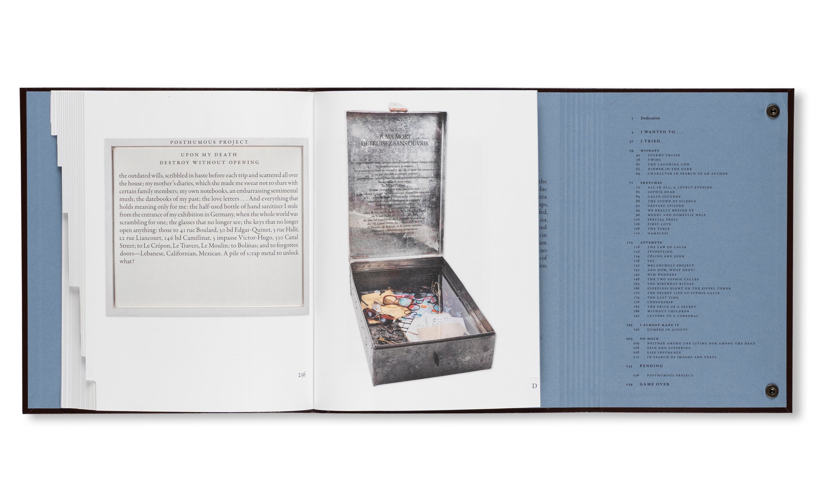CATALOGUE RAISONNÉ OF THE UNFINISHED by Sophie Calle
