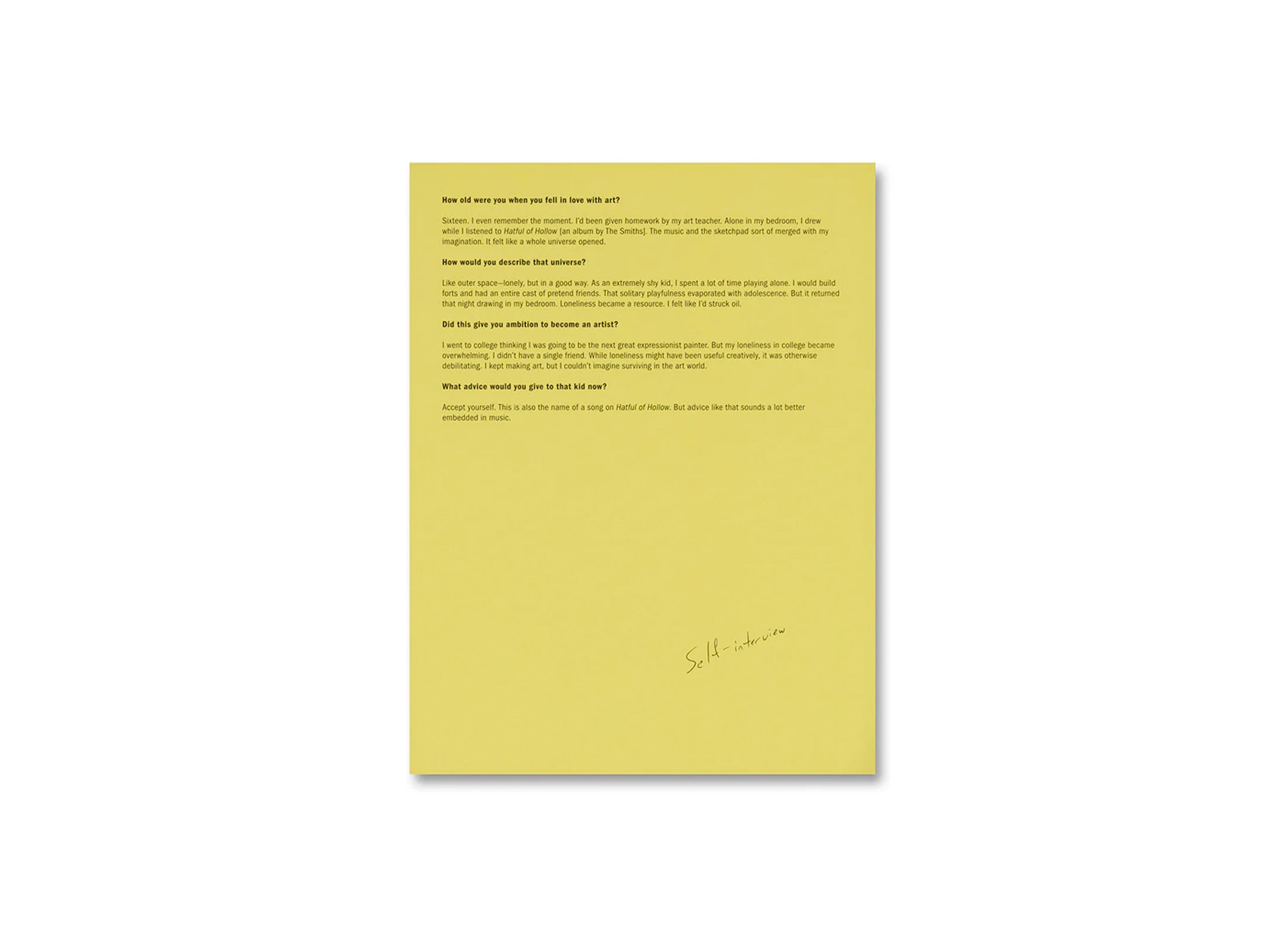 ADVICE FOR YOUNG ARTISTS by Alec Soth [SIGNED]