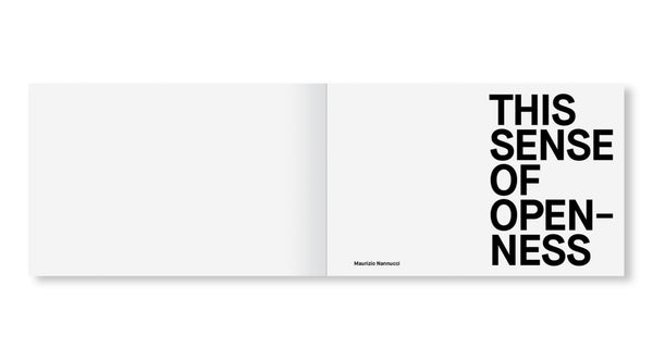 THIS SENSE OF OPENNESS by Maurizio Nannucci – twelvebooks