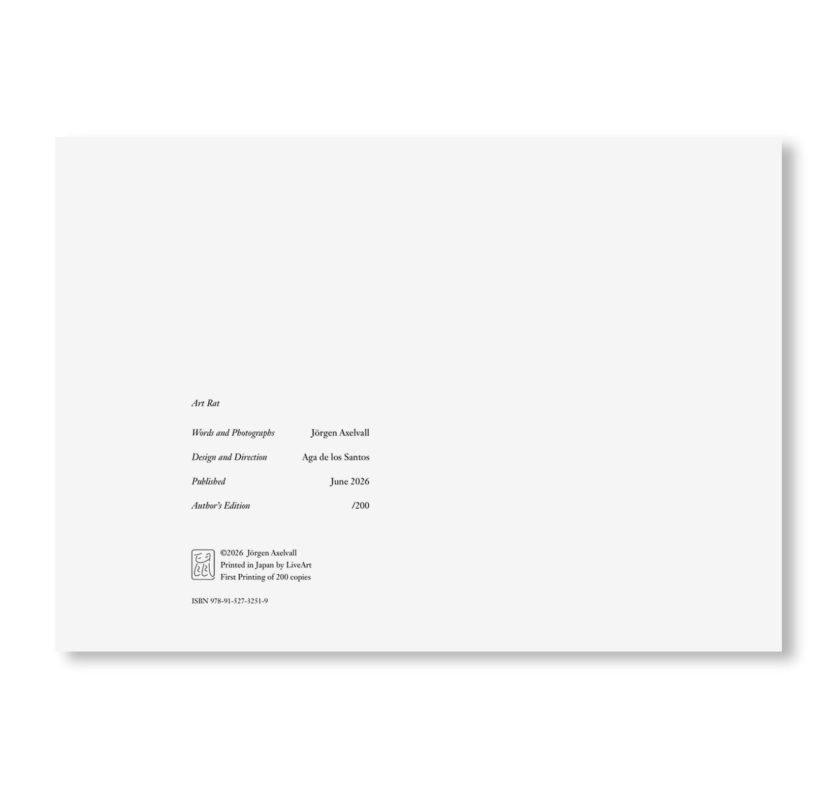ART RAT by Jörgen Axelvall [SIGNED / NUMBERED]