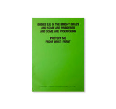 JENNY HOLZER: EIN ANDERES KLIMA - A DIFFERENT CLIMATE (II) - KÜNSTLERINNEN GEBRAUCHEN NEUE MEDIEN (1986) by Jenny Holzer (POSTER / GREEN)