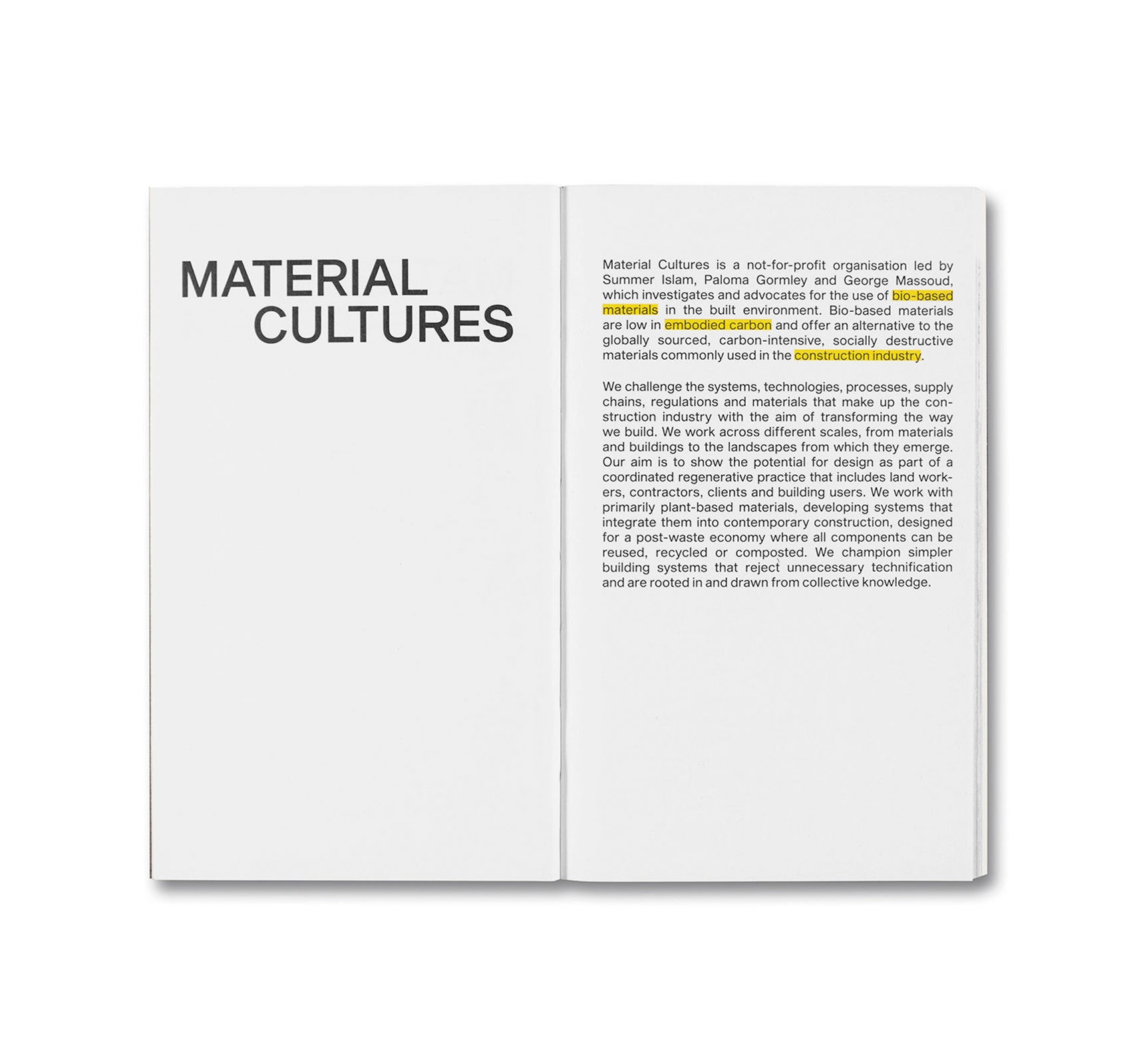 MATERIAL REFORM: BUILDING FOR A POST-CARBON FUTURE by Material Cultures