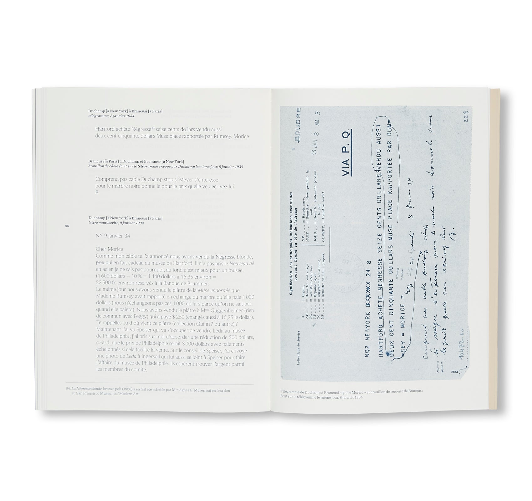 CORRESPONDANCE BRANCUSI DUCHAMP by Constantin Brancusi, Marcel Duchamp