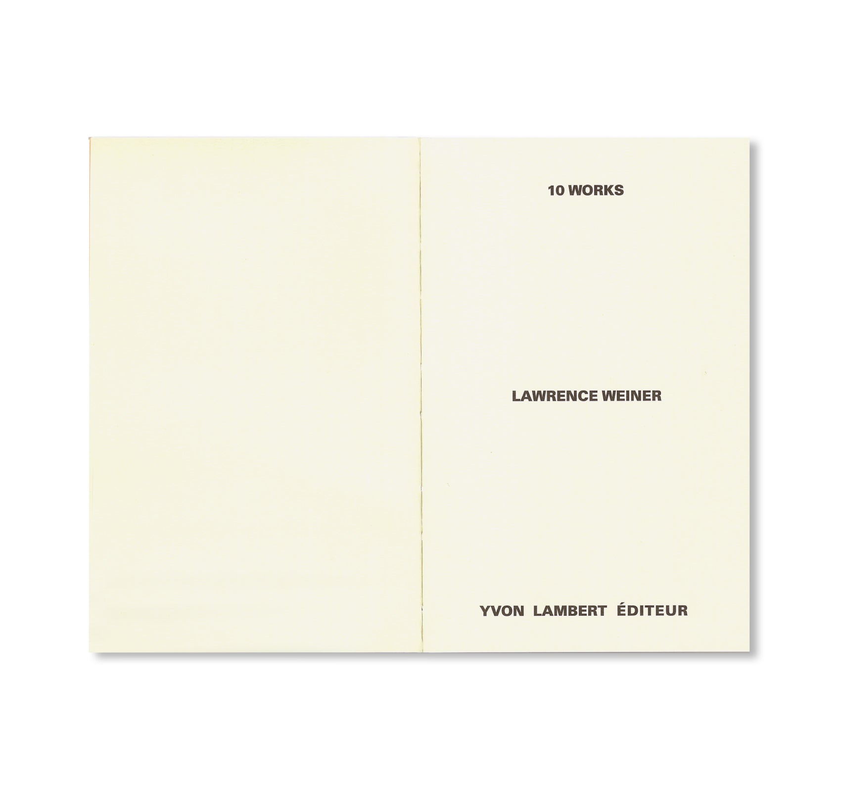 10 WORKS by Lawrence Weiner