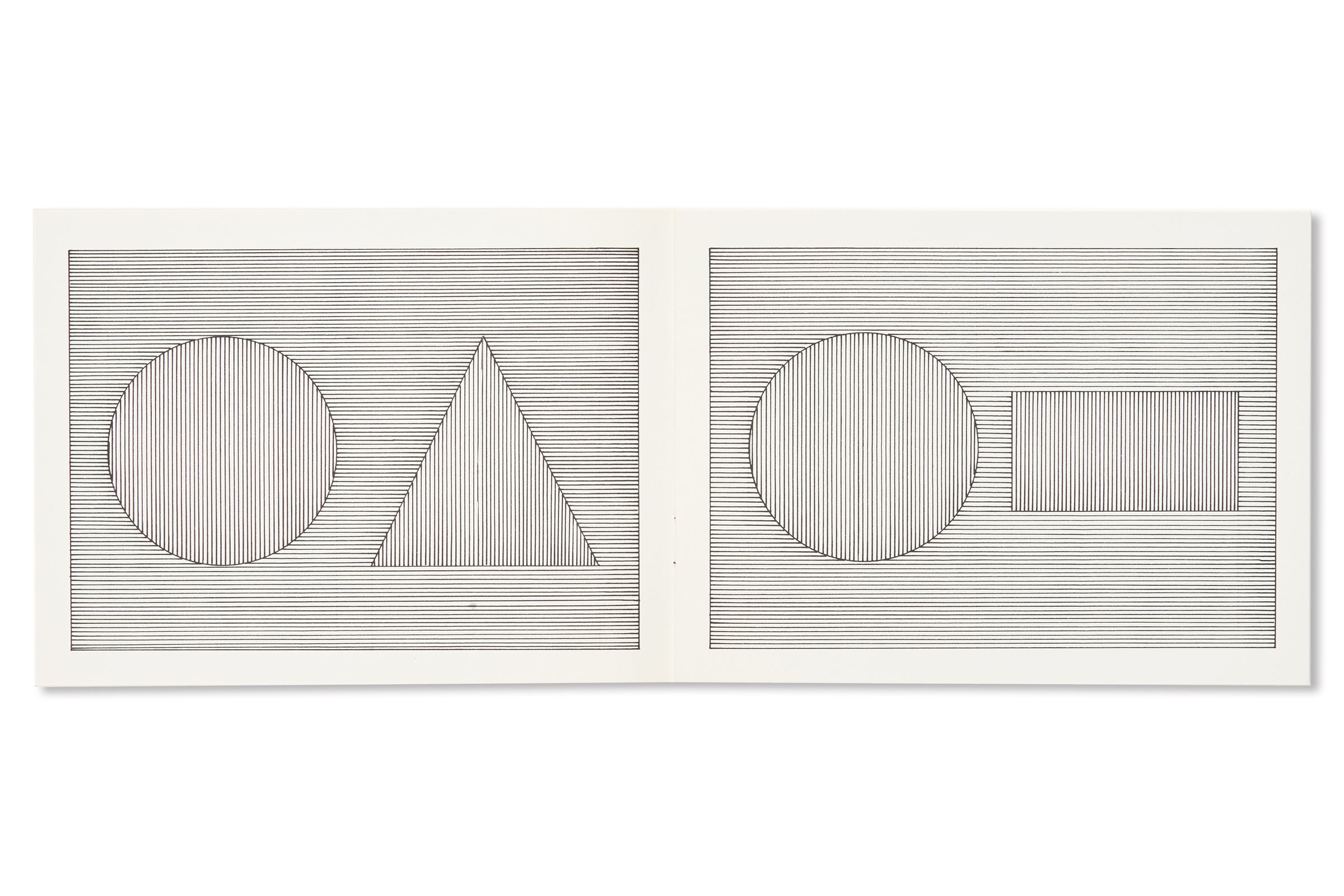 SIX GEOMETRIC FIGURES AND ALL THEIR DOUBLE COMBINATIONS by Sol LeWitt
