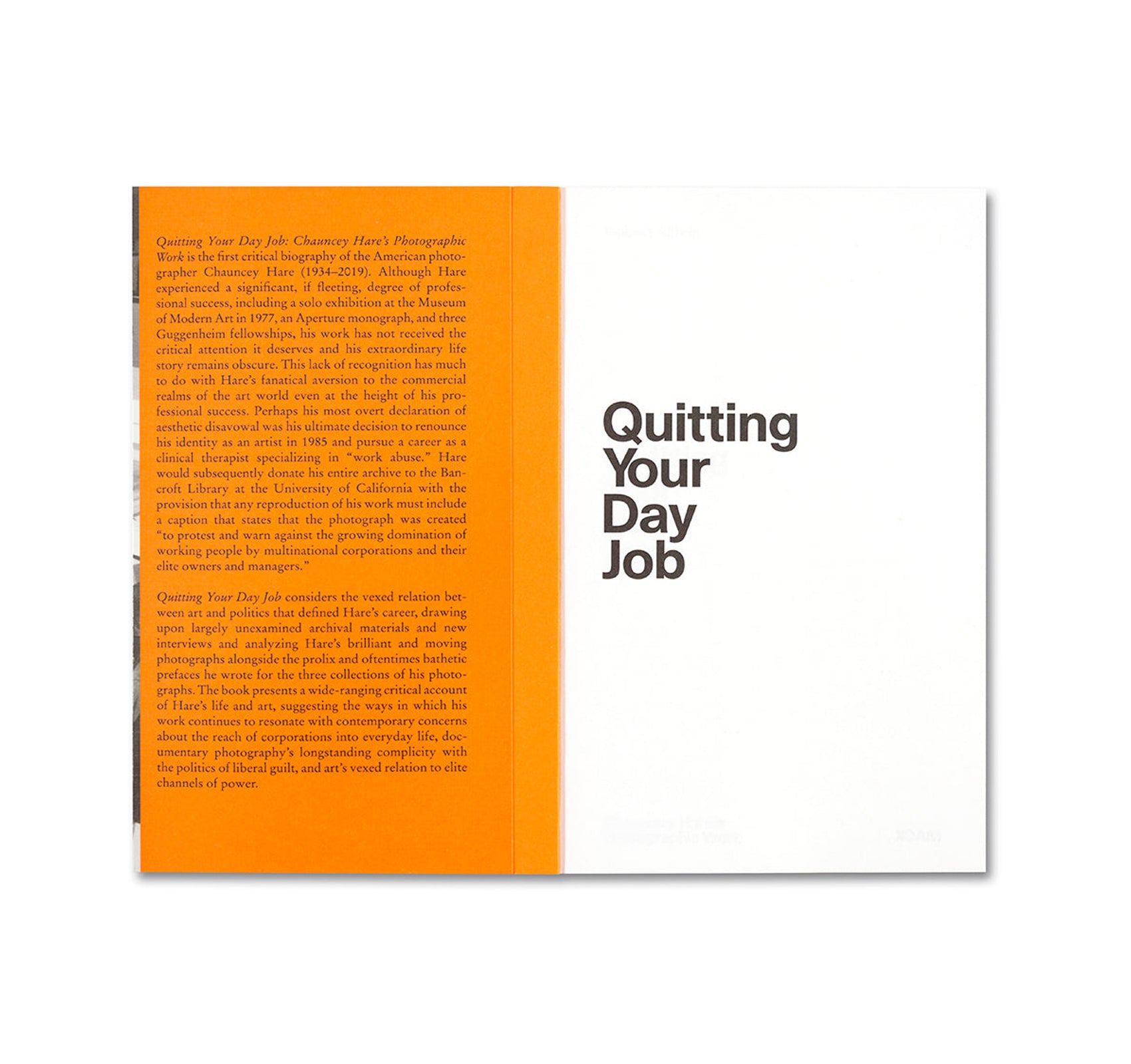 QUITTING YOUR DAY JOB: CHAUNCEY HARE’S PHOTOGRAPHIC WORK by Chauncey Hare